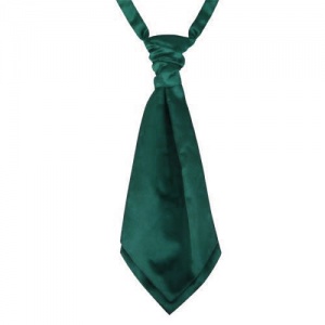 Boys Bottle Green Adjustable Scrunchie Wedding Cravat